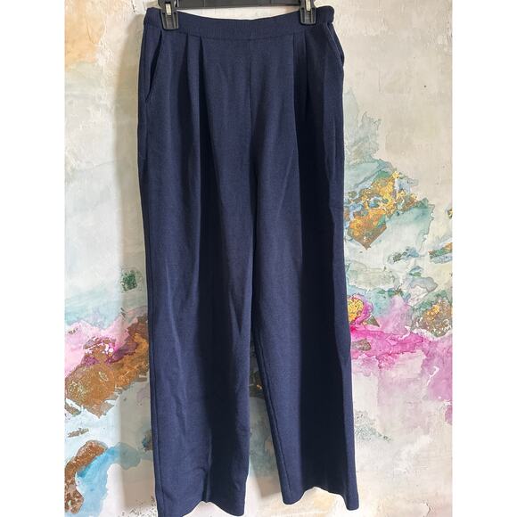 St.  John Collection by Marie Gray Navy Blue Santana Knit Pants Size 8 - Picture 4 of 6